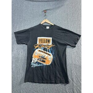 1998 NASCAR #19 Tony Raines Yellow Racing T Shirt Mens XL TULTEX 2 Sided Vintage